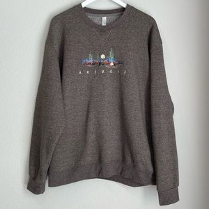 Arizona Embroidered Crew neck oversized sweatshirt